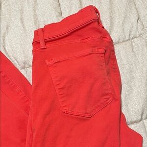 J Brand Bold Red Skinny Pants